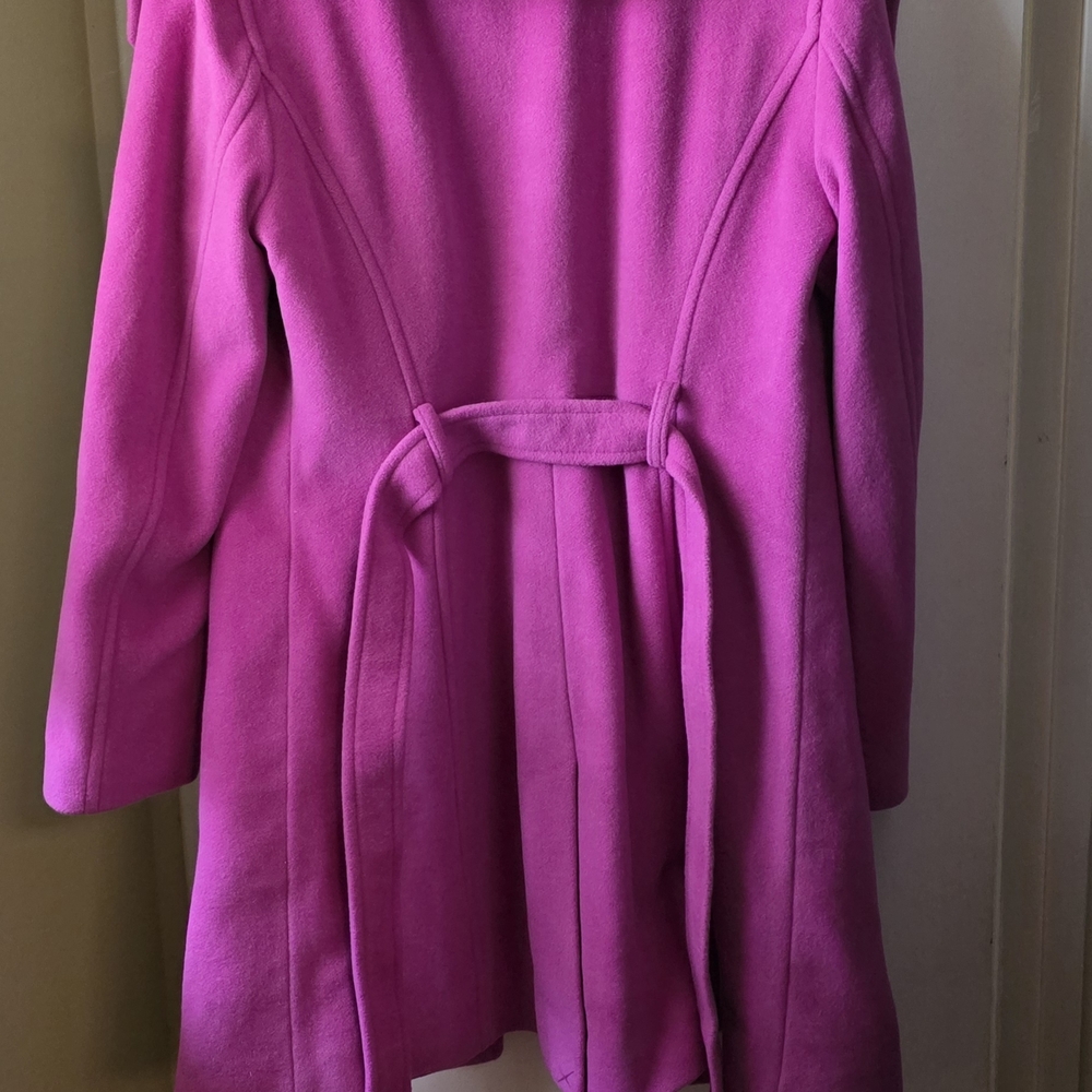 Coach Angora Wool Fuschia Coat Size L - Picture 13 of 13